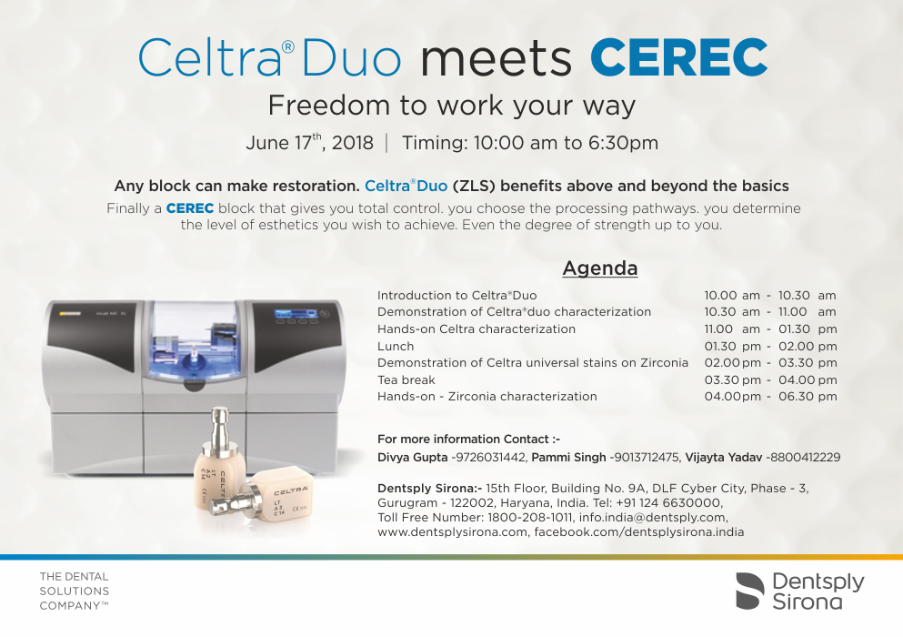 Celtra Duo meets CEREC Freedom to work your way